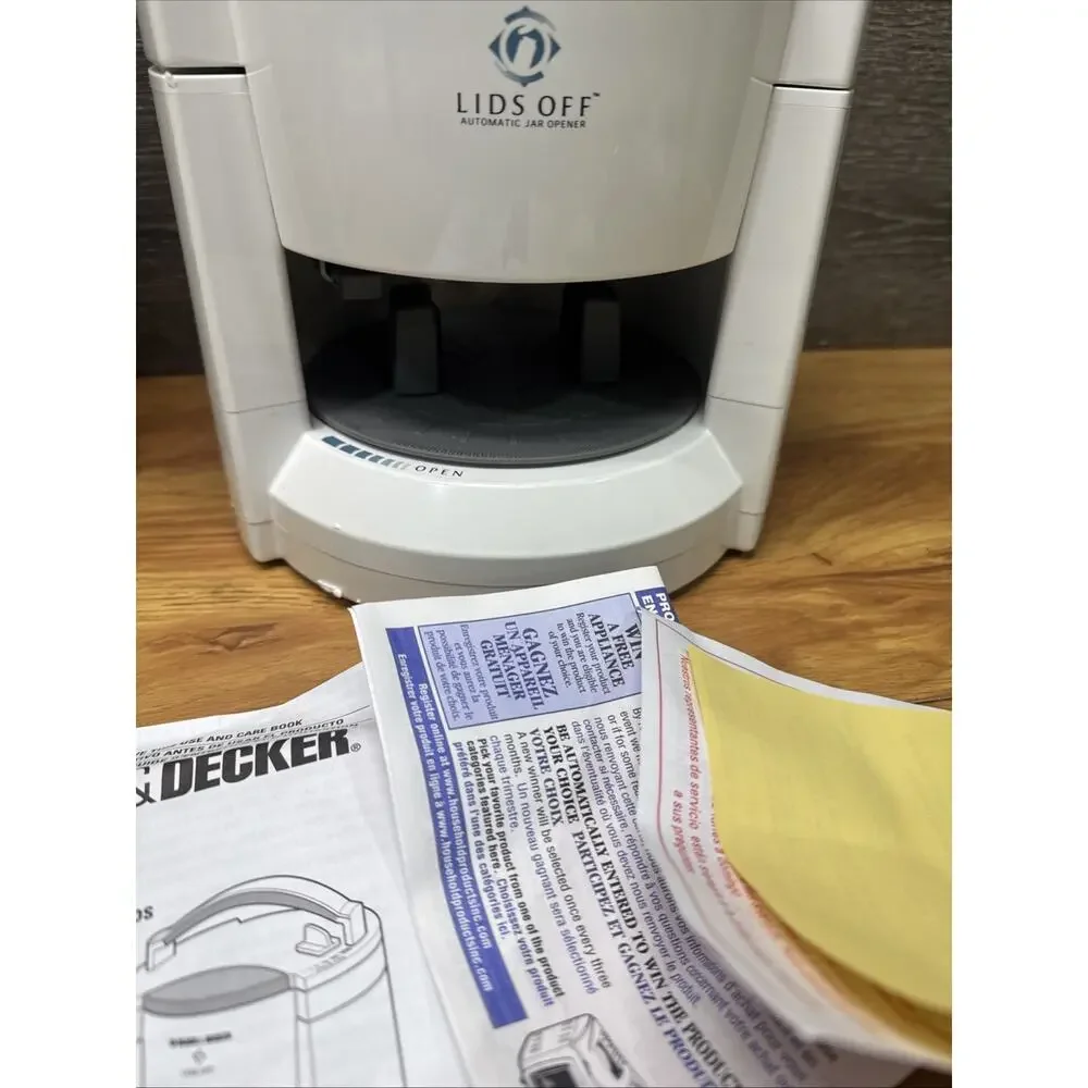 Black & Decker Lids Off Automatic Electric Jar Opener Model JW200~open Box